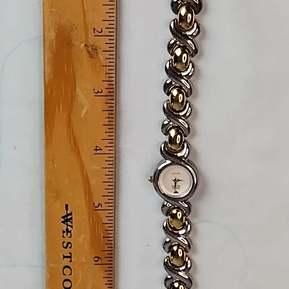vtg anne klein womens Silver And Gold Tone Watch 1990 Designer Fashion Style